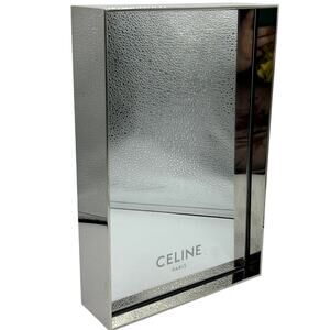 CELINE Paris Silver Reflective Box Mirror Vanity Wall Mirror